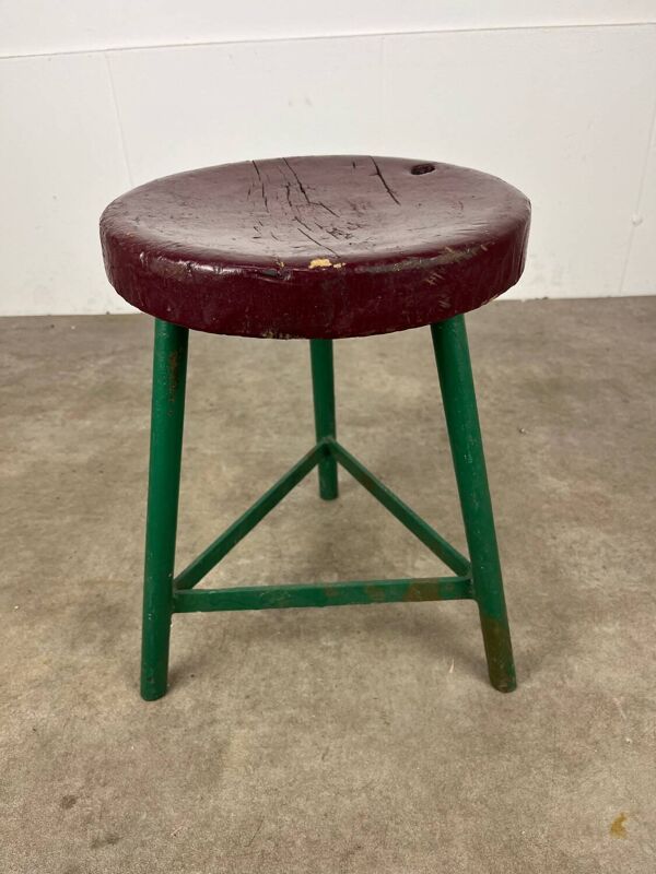 Tabouret tripode industriel style loft