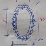 Mirror to hang, from the 60s, in painted iron 50x70cm