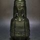 Vintage Czechoslovak Green Glass Carafe with Matching Tumbler