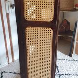 Pair of foldable cane bookcases
