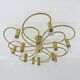 Leola sculptural brass 12-light ceiling or wall flush mount, 1970s