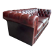 Burgundy leather chesterfield sofa