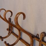 Thonet 3-patéres wall coat holder with bars, signed, circa 1900