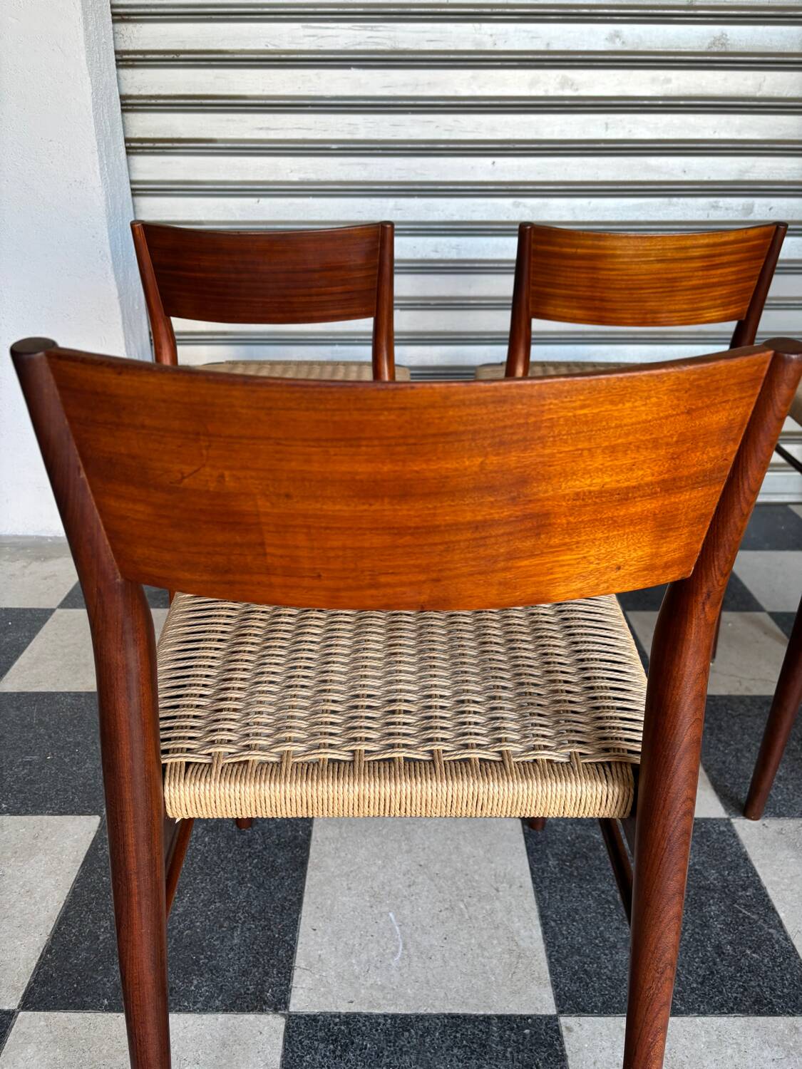 Set of 5 chairs from the 1950s designed by Georg Leowald.