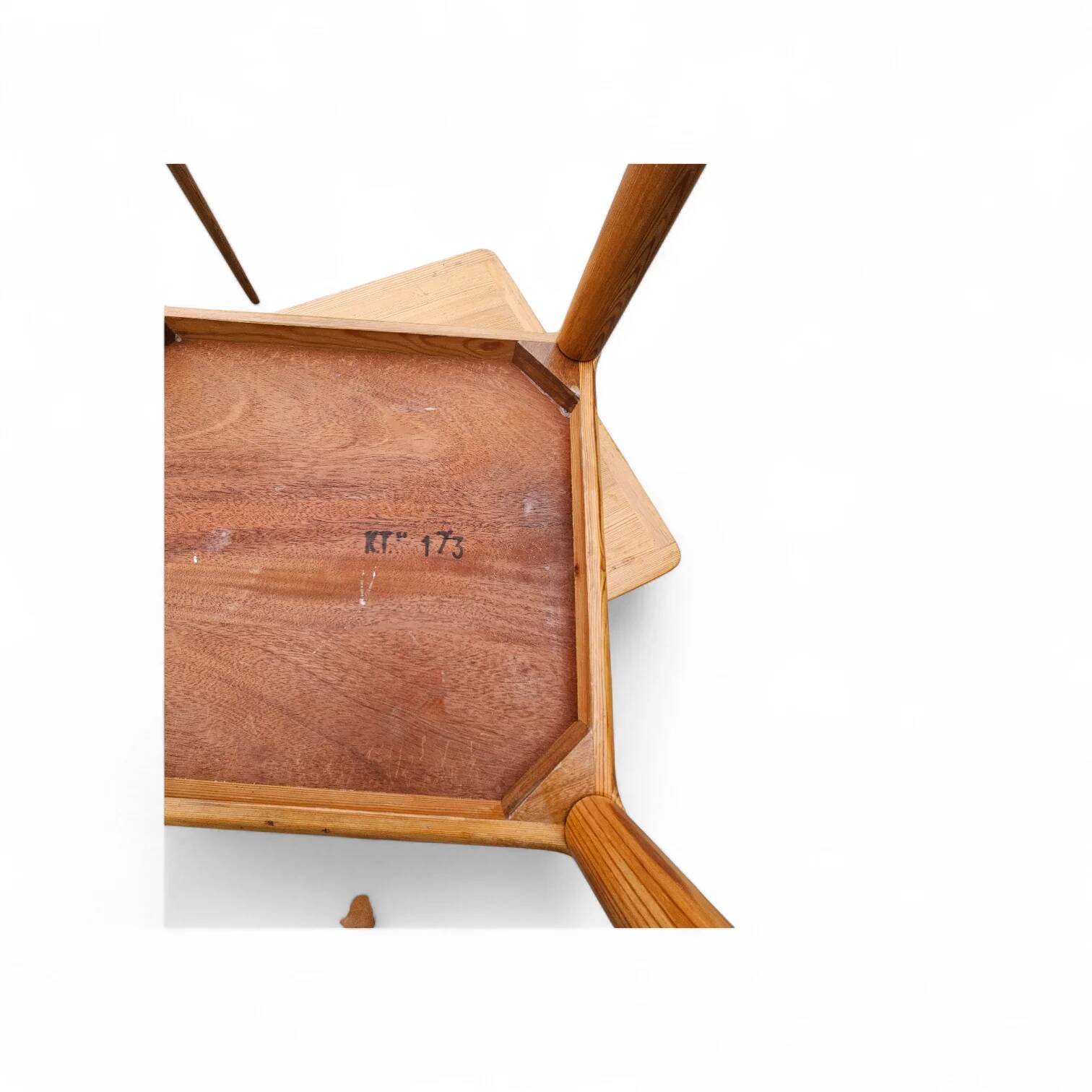 Ensemble de 3 tables gigognes en chêne massif / Henry Walter Klein pour Bramin / 1970