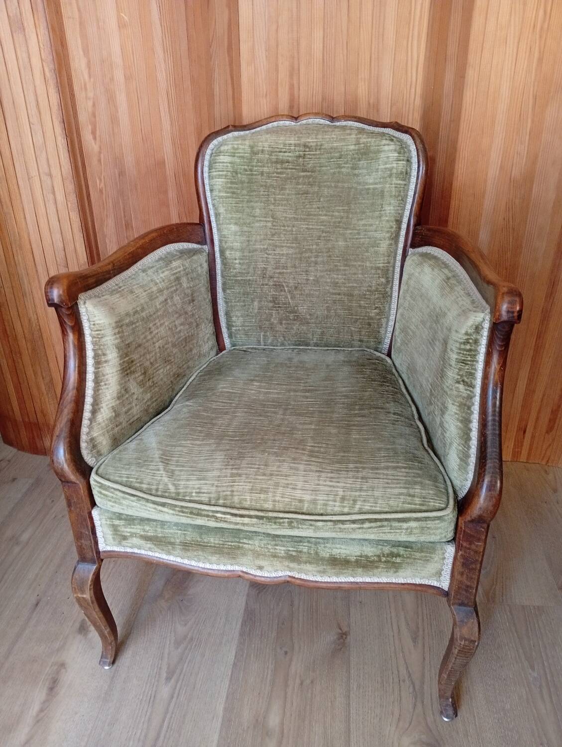 Fauteuil bergère style Louis XV