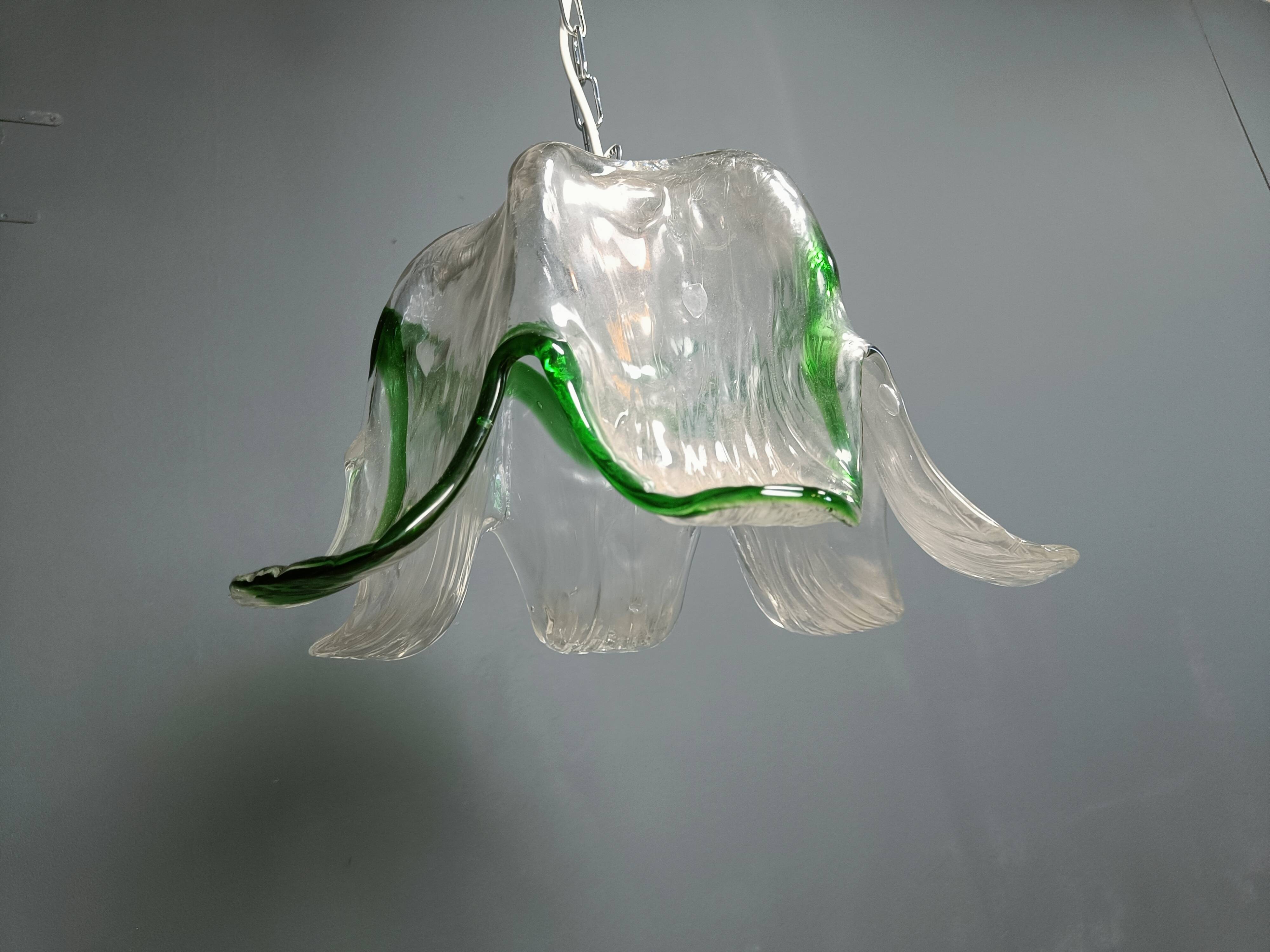 Suspension en verre de Murano, pour Mazzega, années 1960