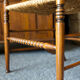 Arts & crafts solid oak ladder back occasional chair with rush seat