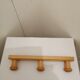 Wooden wall coat rack 3 pateres