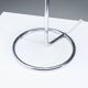 Chromed table lamp metal shade and curved frame