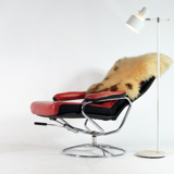 Vintage Danish 70s retro reclining chair
