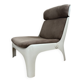 Vintage space age fauteuil van Carl Straub, Germany. Nieuw gestoffeerd!