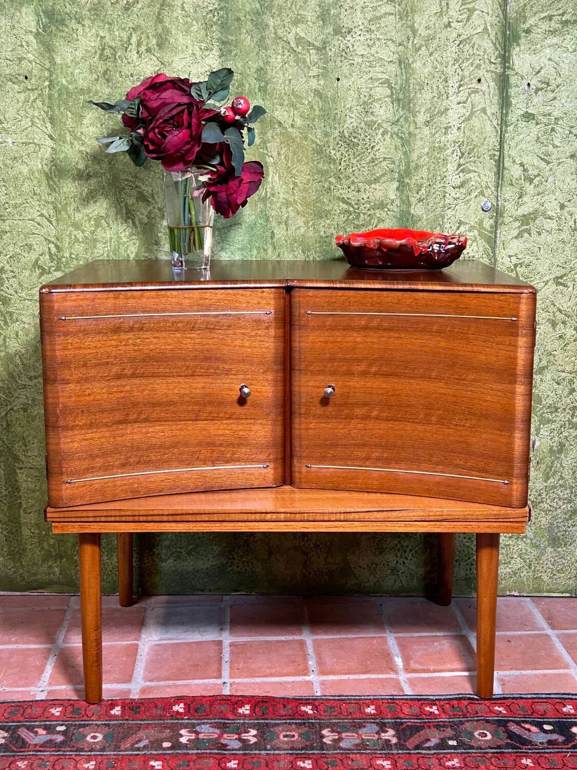 Mid century retro vintage teak small cabinet 1960
