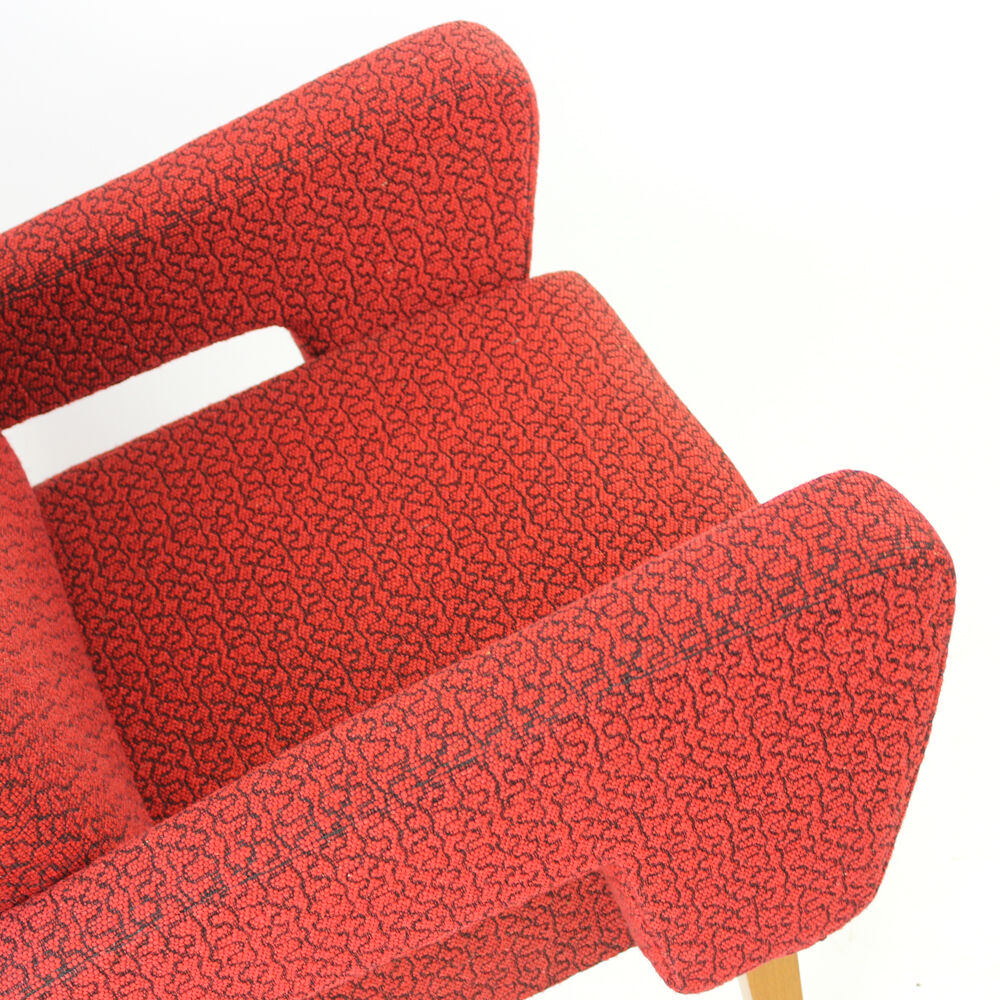 Red Midcentury Armchair by Jitona, Czechoslovakia 1960s