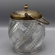 Old 19th century biscuit bucket - baccarat serpentine model
