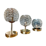 Triptych of pine cones lamps