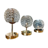 Triptych of pine cones lamps
