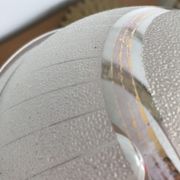 Globe old art deco table lamp in glass and brass support