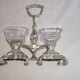 Pair of minerva massive silver salt shakers
