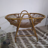 Berceau en rotin vintage