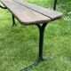 Old school desk in wood and cast iron