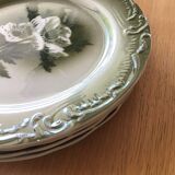 6 Gien dessert anemones opaque porcelain porcelain