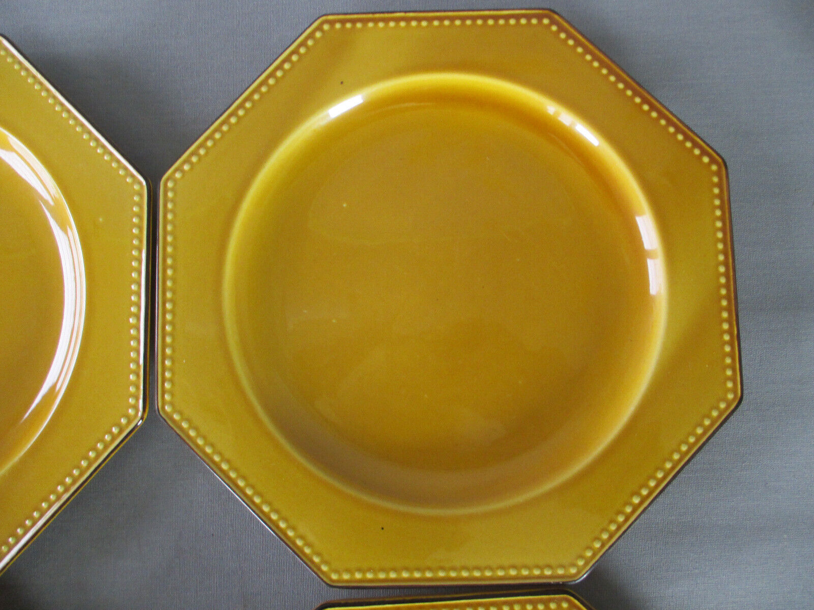 6 Poet Laval beaded octagonal plates