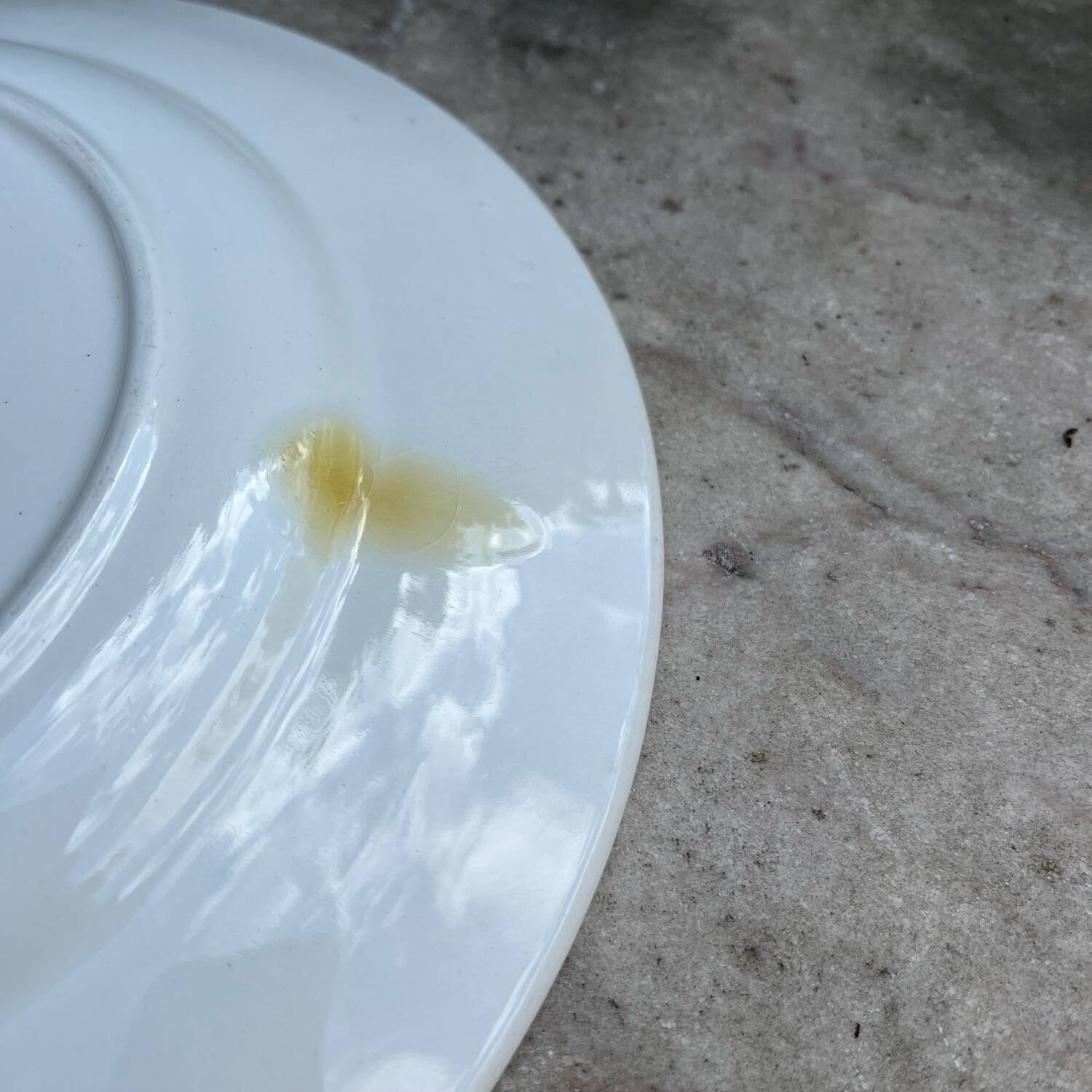 Vintage round dish Digoin Sarreguemines decor Edwina