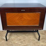 Vintage 50s tilting door storage bar cabinet