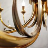 Brass pineapple chandelier, 1970s