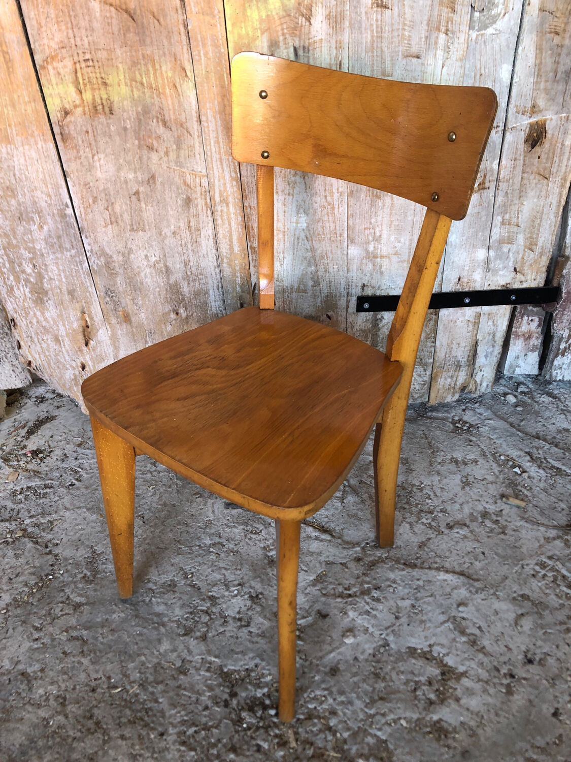 Luterma bistrot chair light wood 70s vintage