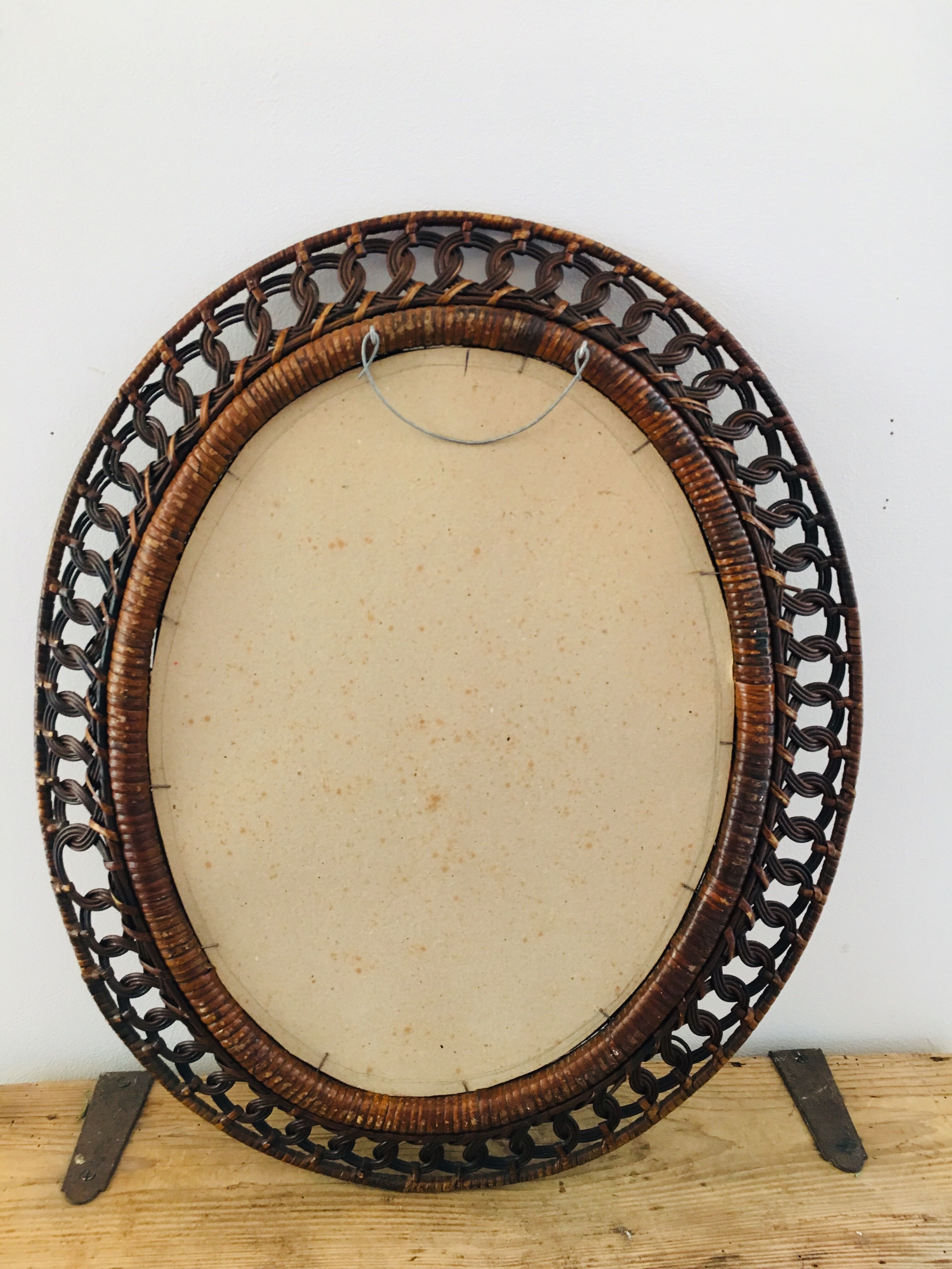 Rattan mirror 53x63cm