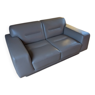 Grey leather sofa Rochebobois