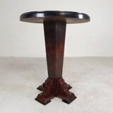 Art Deco style table with different types of inlaid wood