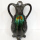Amphora vase in metallic stoneware