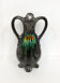 Amphora vase in metallic stoneware