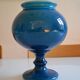 Vase bleu céramique craquelé  H : 28 cm