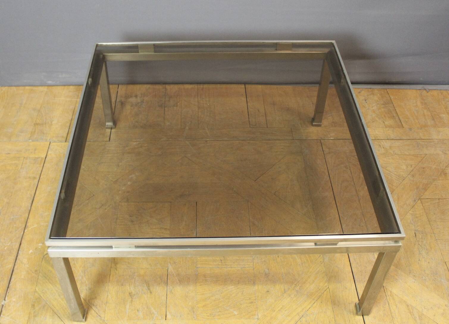 Table Basse carrée par Guy Lefèvre pour la maison Jansen vers 1970