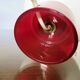70s lamp in white opaline and translucent red glass