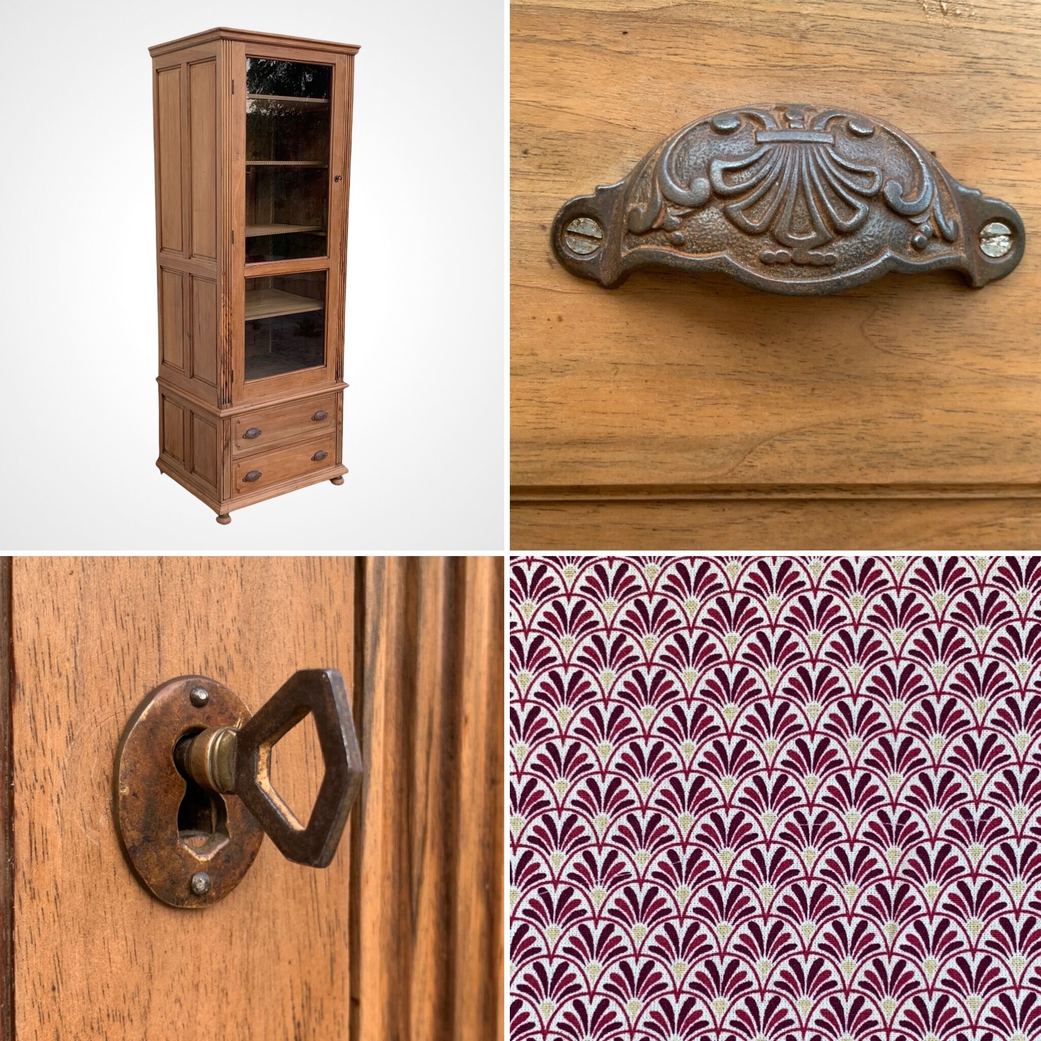 Armoire bonnetière parisienne vitrée 1920