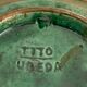 Tito Ubeda Spanish green ceramic fruit cup