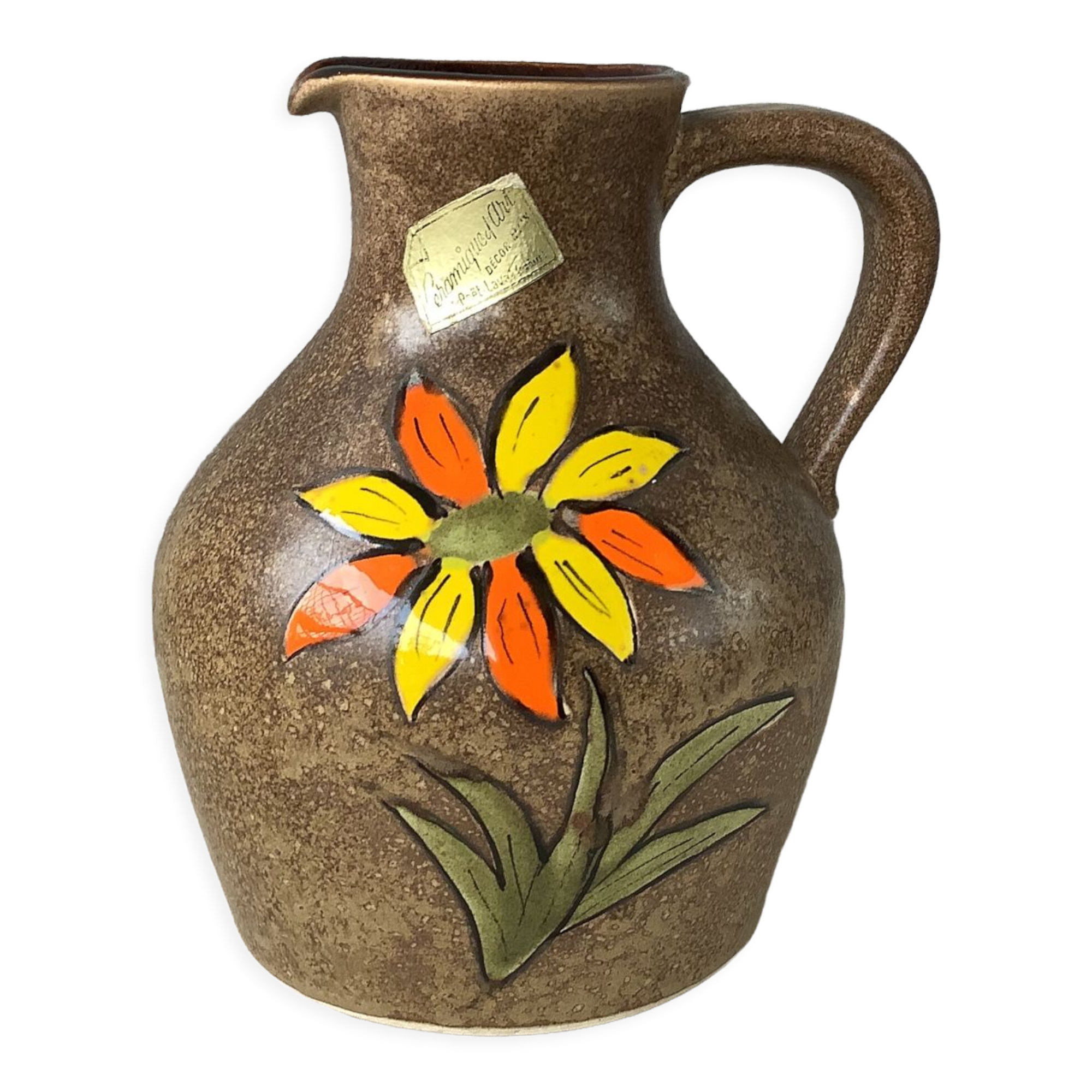 Pichet Poet Laval signed Jeanne - ceramic art