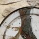 Decorative glazed stoneware plate by Patrick Rollet