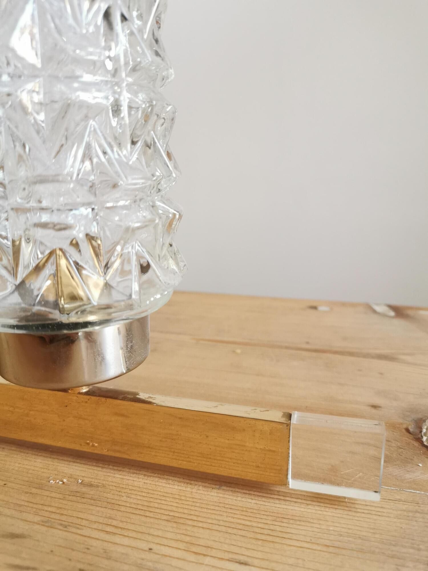 Lustre laiton et verre vintage années 60