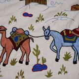 Hand-knotted rug, vintage Turkish rug 50x186 cm