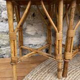 Set of four rattan stools