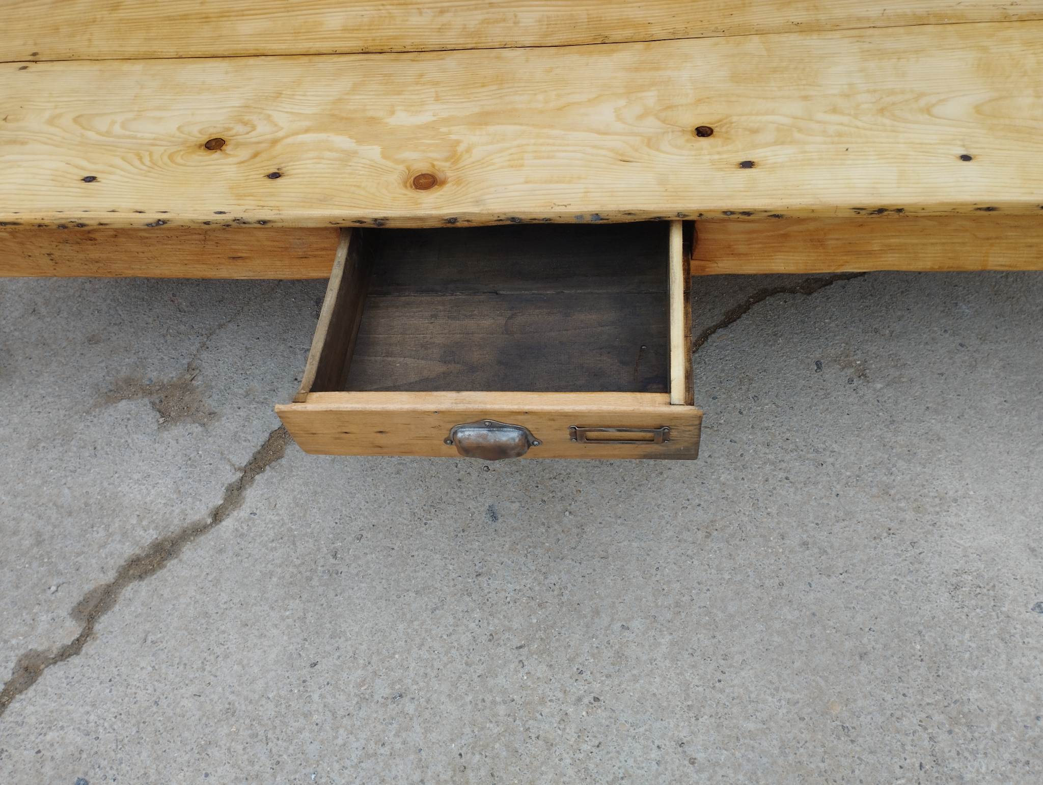Antique coffee table in fir