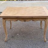 Louis XV extendable dining table, renovated, oak, 120-200cm, 19th century.