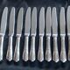Christofle 12 large silver-plated knives model marly stainless steel blade