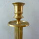 Pair of candlesticks yellow brass fluted barrels